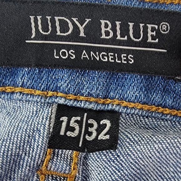 Judy Blue Jeans 15/32 Girlfriend Fit High Waist Distressed Stretch JB8421 - NEW - Picture 6 of 9